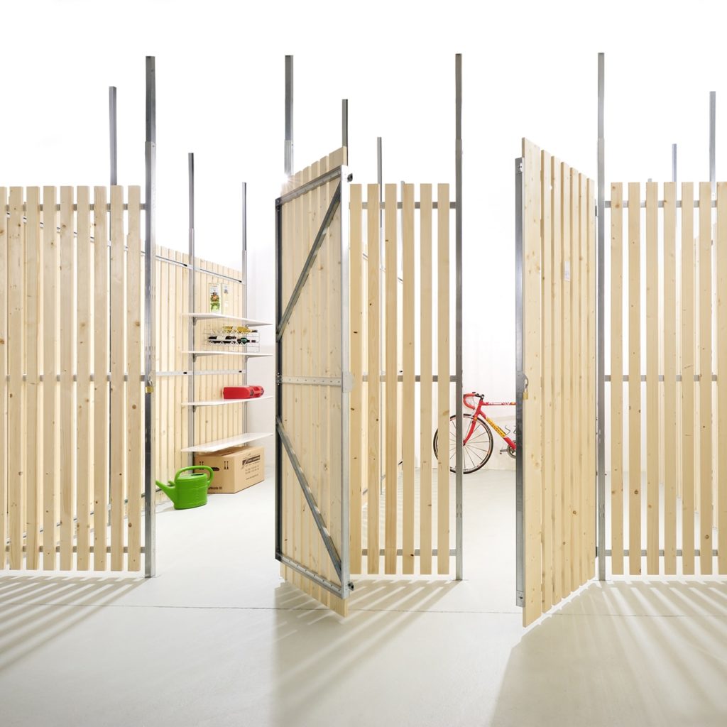 Wooden cellar partition wall